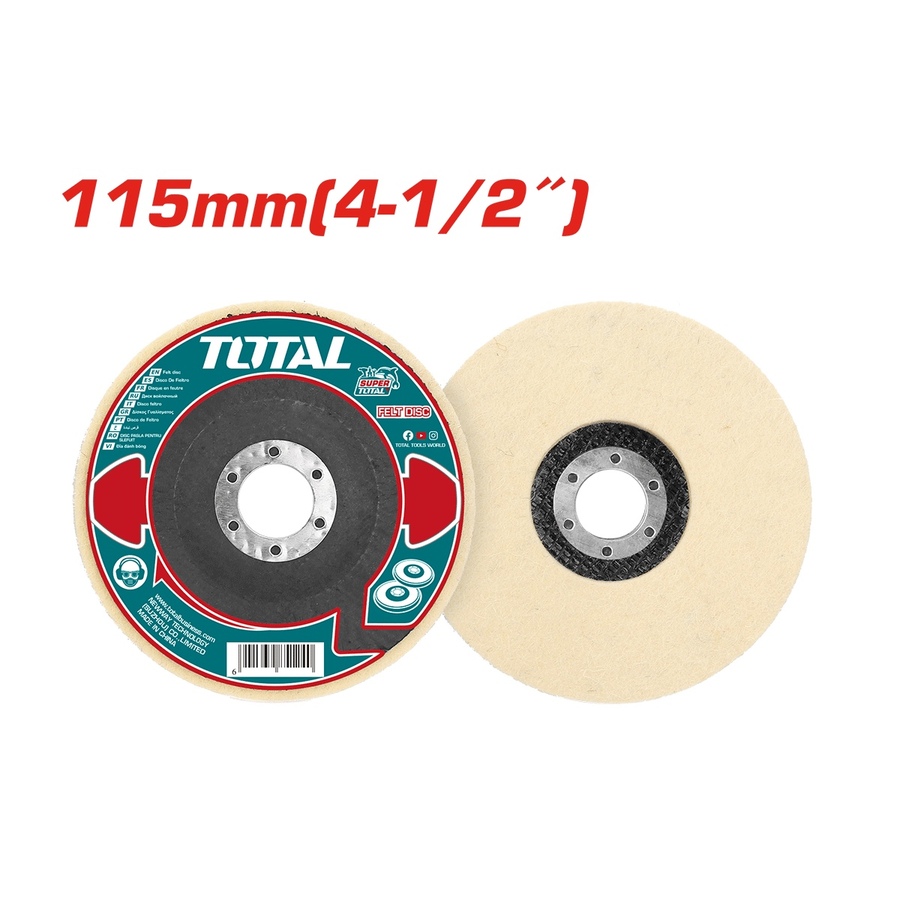 Principal Disco Felpa Pulir 115mm TOTAL TAC671151 - Imagen 1