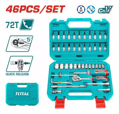 Principal SET 46 PIEZAS DADOS Y PUNTAS TOTAL THT141462 - Imagen 1
