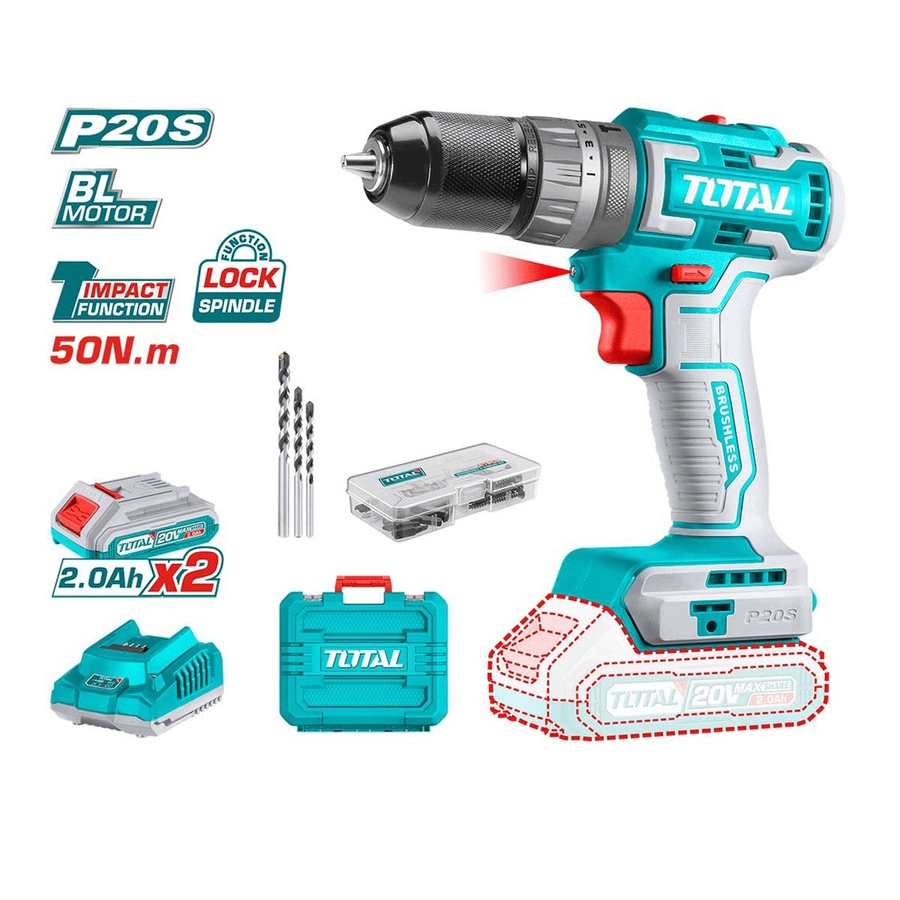 Principal Atornillador Con Percutor 20v TOTAL TIDLI20508 - Imagen 1