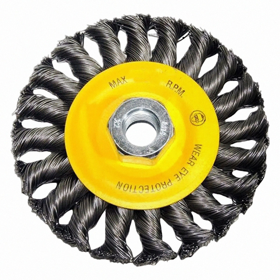 Principal Cepillo Acero Plano Trenzado 125mm Construtech - Imagen 1