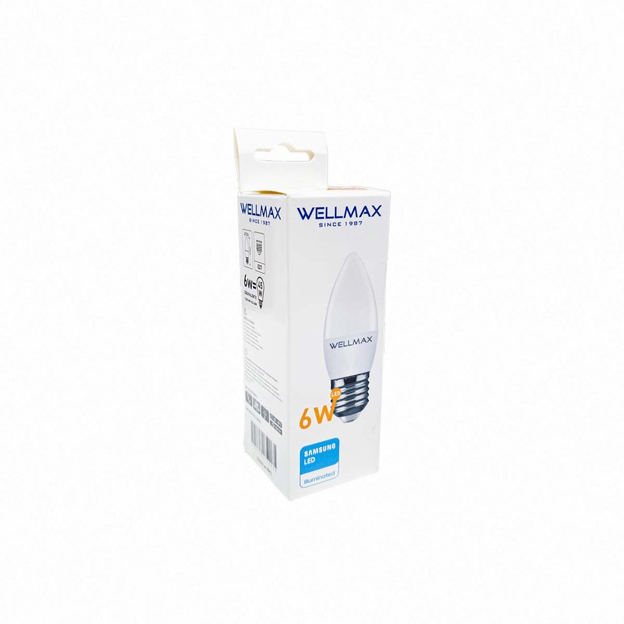 Principal Lámpara LED WELLMAX tipo vela 6W cálida E27 - Imagen 1