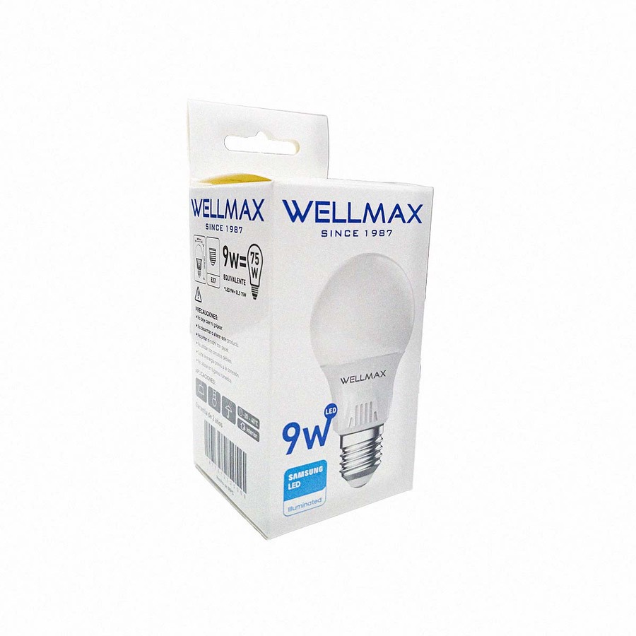 Principal Lampara LED WELLMAX 9w Fria - Imagen 1